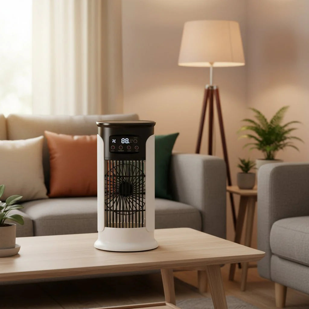 3-in-1 Portable Air Cooler with Humidifier and LED Night Light