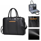 Manhattan Leather Business Laptop Briefcase Crossbody Handbag