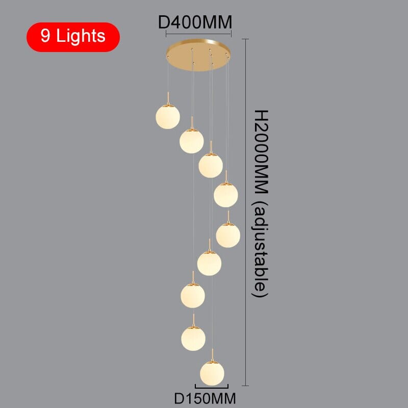 Lampada a sospensione Liora Orb per ingressi e hall eleganti