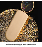 Aurelia Pendelleuchte mit LED-Kristall in Gold für Wohnbereiche