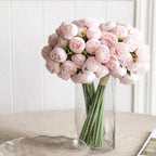 Romantic Silk Peony Bouquet From Lyra With 27 Realistic Blooms