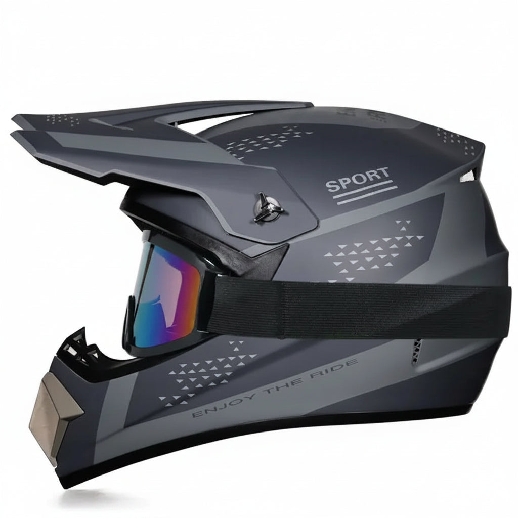 DOT-Certified Youth Motocross Helmet with Goggles