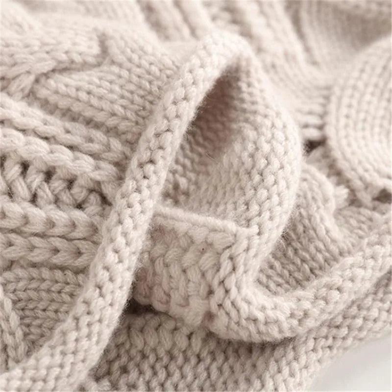 Baju Sejuk Rajut LumaWeave Selesa Dengan Leher Tinggi Dan Kain Lembut Untuk Keselesaan Harian