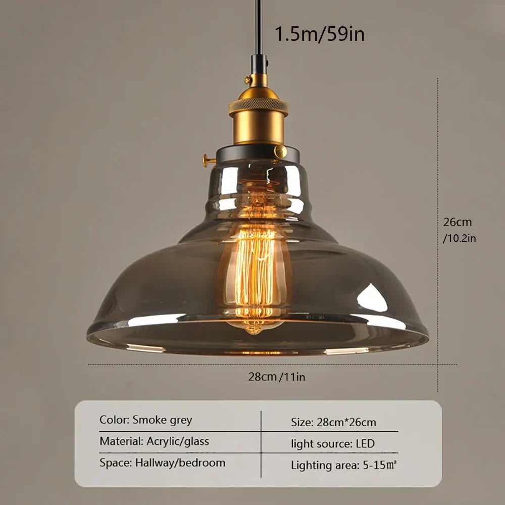 NovaGlass Vintage Pendant Light For Home Interiors And Living Spaces