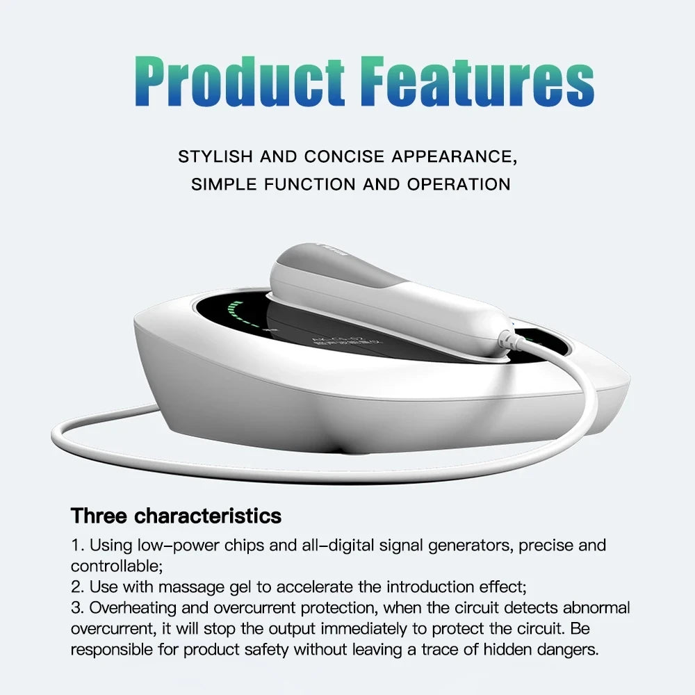 1MHz Targeted Body Care Device With 3 Power Levels And Smart Timer