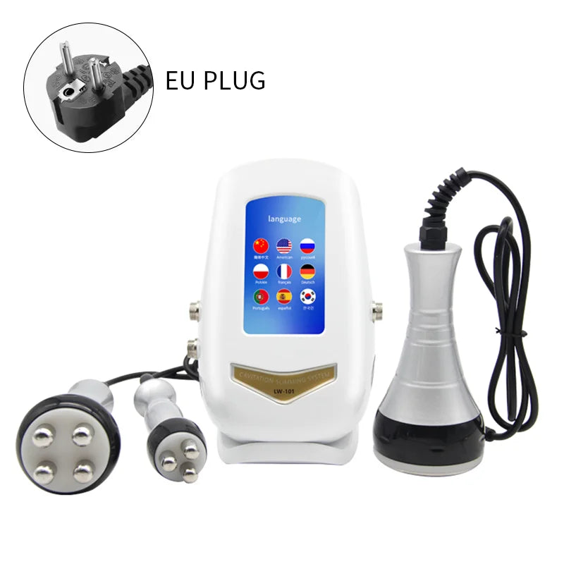 Three-Function Ultrasonic Cavitation And RF Body Contouring With Dual RF Handles