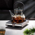 SerenoHeat 1000W Ceramic Hot Plate With Charcoal Style Heat Emulation For Tea Lovers