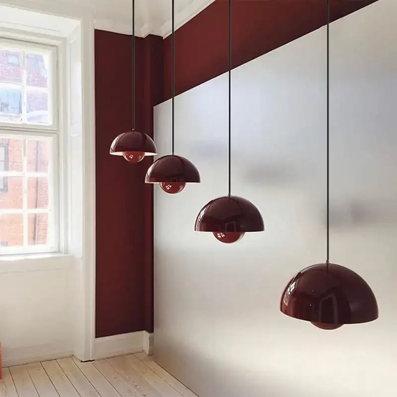 LyraLine hanglamp met glazen steeneffect en metaal