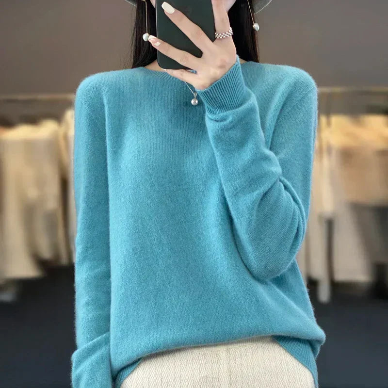 Merino Wool Women's Sweater By Astra, One Hundred Percent Wool