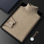 Sylvara Men's 100 Percent Cashmere Turtleneck Sweater