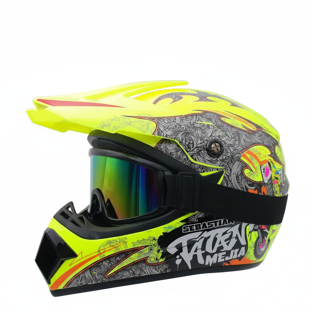 Full-Face Motocross Helmet with DOT & ECE Certification