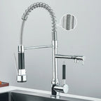 FluxSpout Twin Kitchen Mixer Tap With Spring Spout