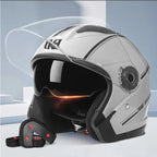 Modułowy kask motocyklowy z podnoszoną szczęką i podwójnymi wizjerami, certyfikowany DOT i ECE