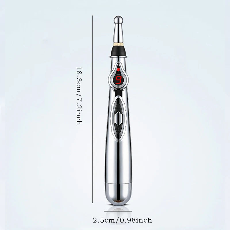 Electronic Point Stimulation Pen With Nine Intensity Levels And Three Heads