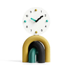 LumenArc Nordic Arch Table Clock In Two Finishes Sleek Style