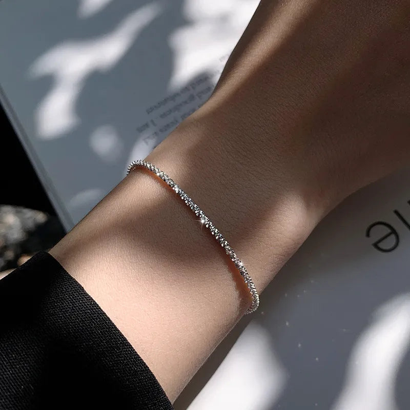 Liquid Silver Bracelet – 925 Sterling Silver Wristband Inspired by Water