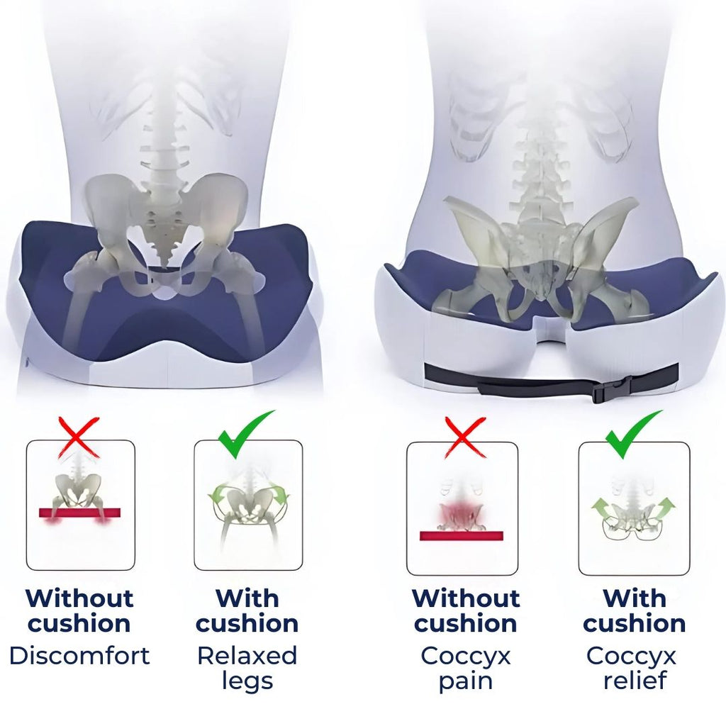 AetherFlex ergonómikus memóriahabos ülőpárna testtartás támogatására