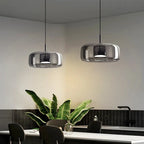 SleekChic Moderner Glasdom-Leuchter für Wohnzimmer