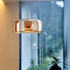 SleekChic Moderner Glasdom-Leuchter für Wohnzimmer