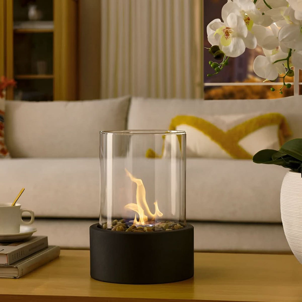 PureGlow Smokeless Tabletop Fireplace for Cozy Indoor and Outdoor Spaces