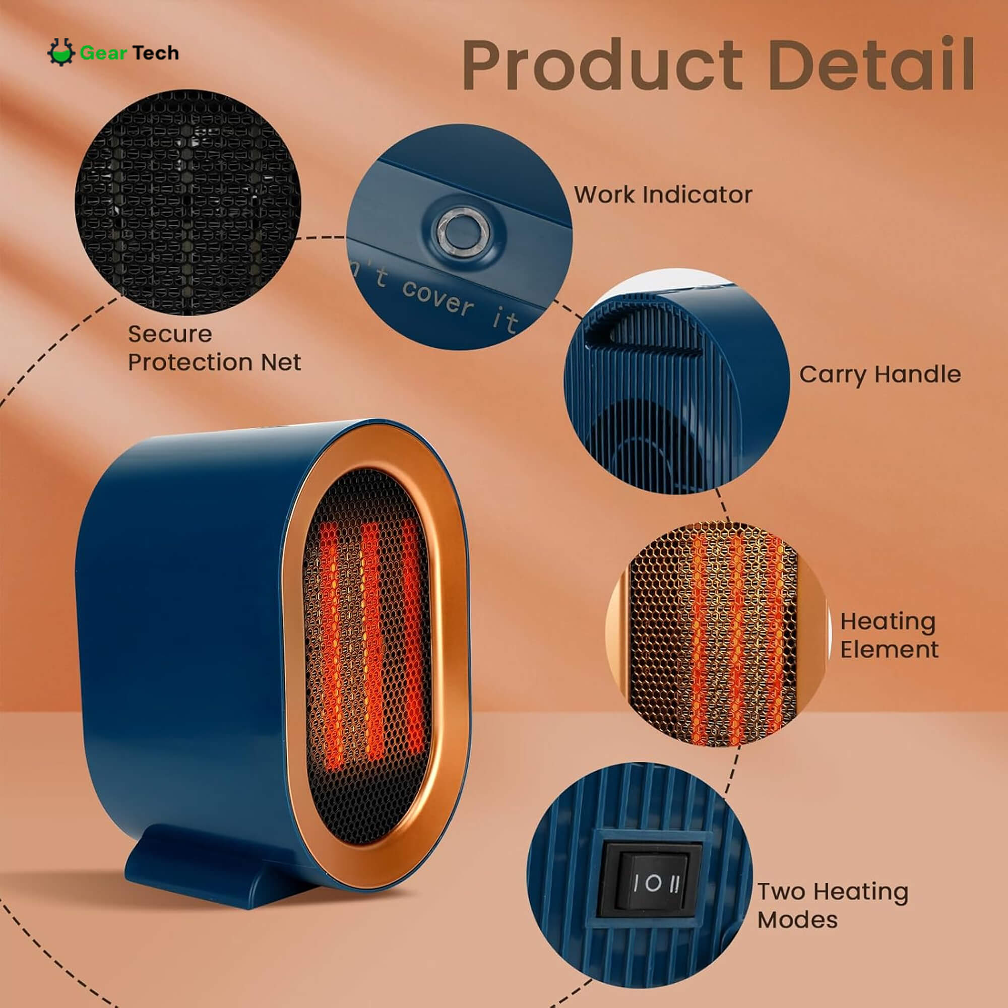NexaHeat 高效电暖器，适合紧凑居住空间