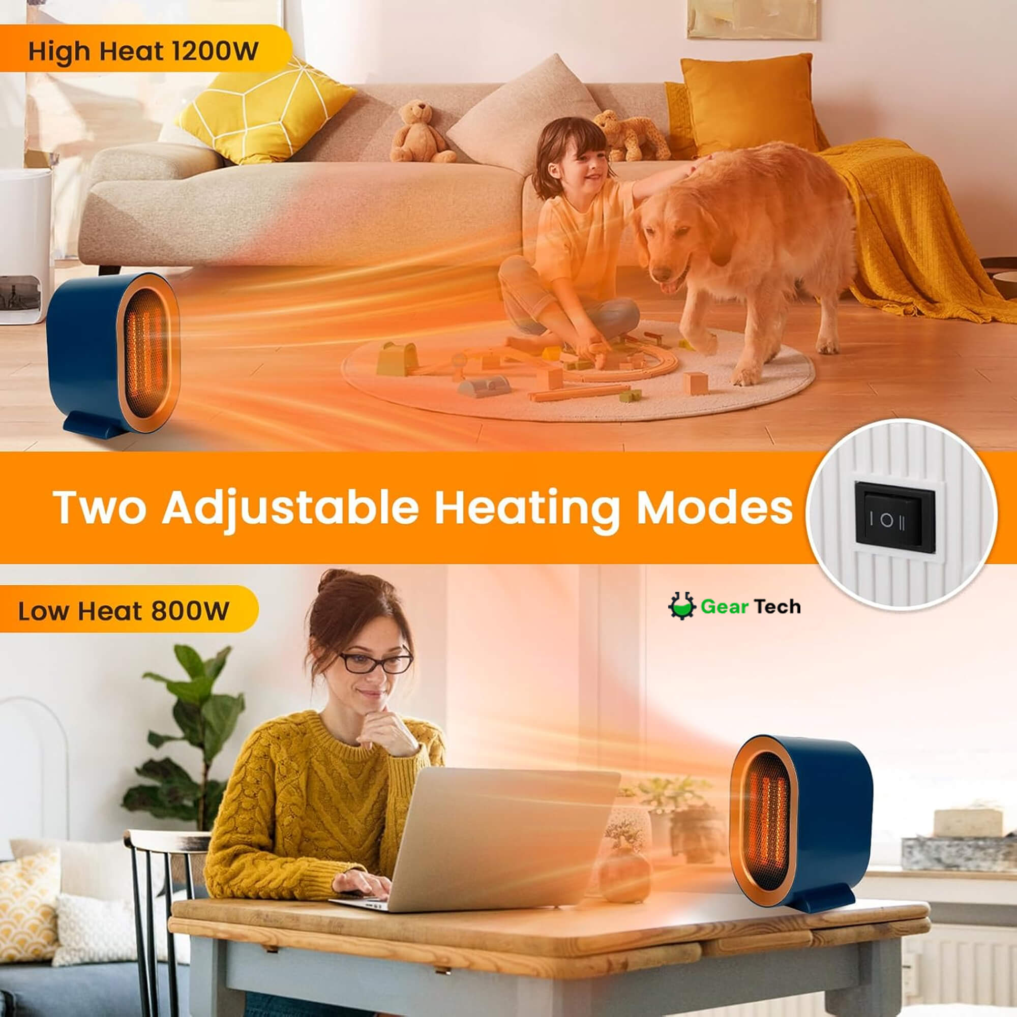 NexaHeat 高效电暖器，适合紧凑居住空间