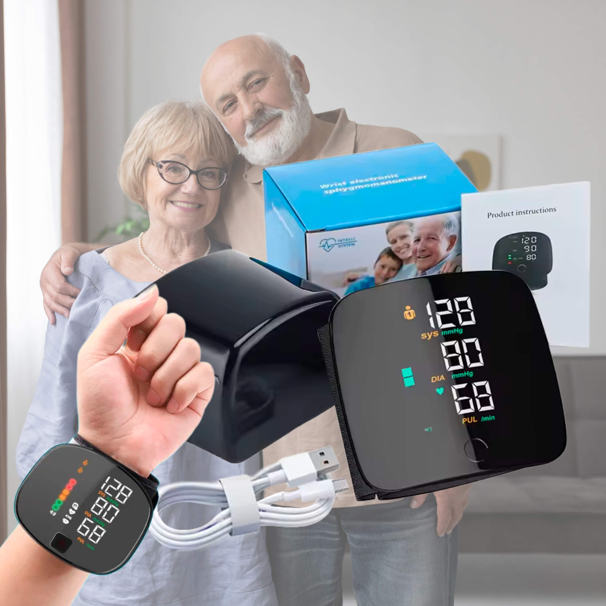 NovaPulse On-The-Go Wrist Health Monitor With Voice Alerts