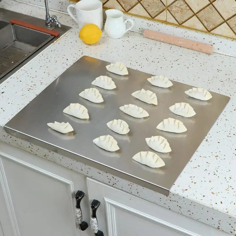 Aureo Stainless Steel Prep Board With Hygienic Non Slip Surface For Meat And Fish