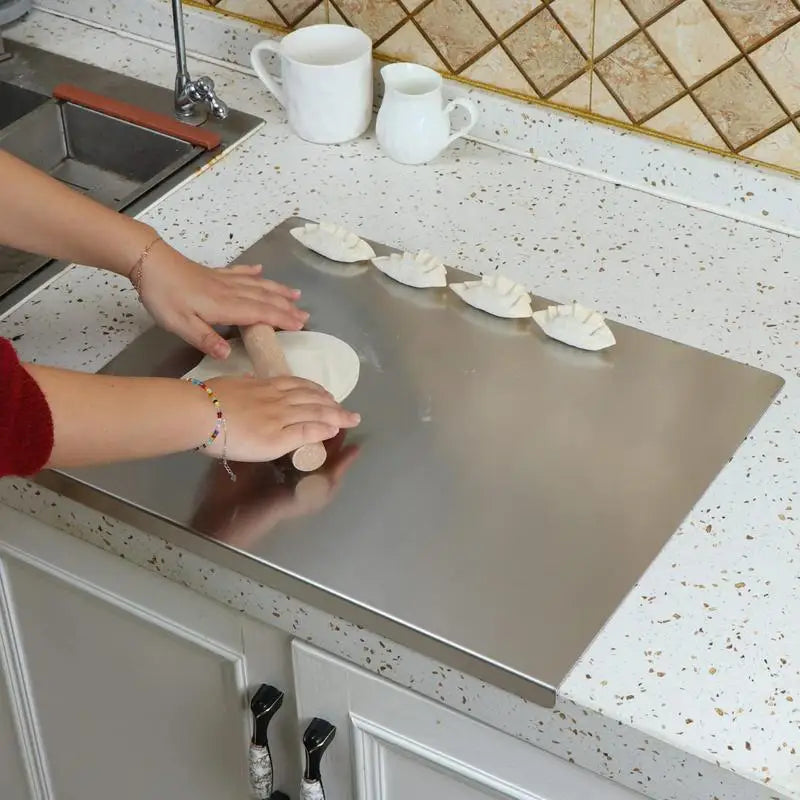 Aureo Stainless Steel Prep Board With Hygienic Non Slip Surface For Meat And Fish