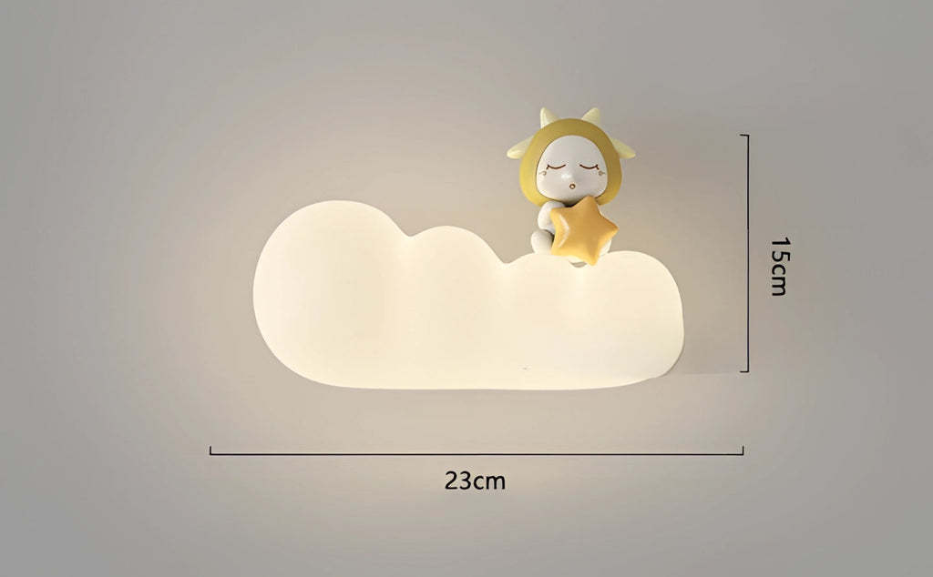 LumaCloud dimbaar wolkenlicht aan de muur voor kinderkamer en slaapkamer