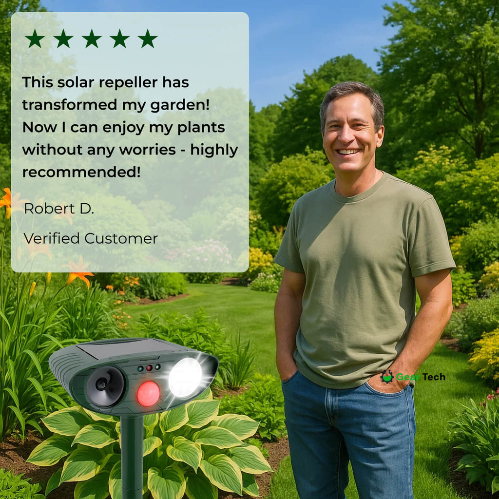 SolaraGuard Solar Ultrasonic Deer Repeller For Gardens