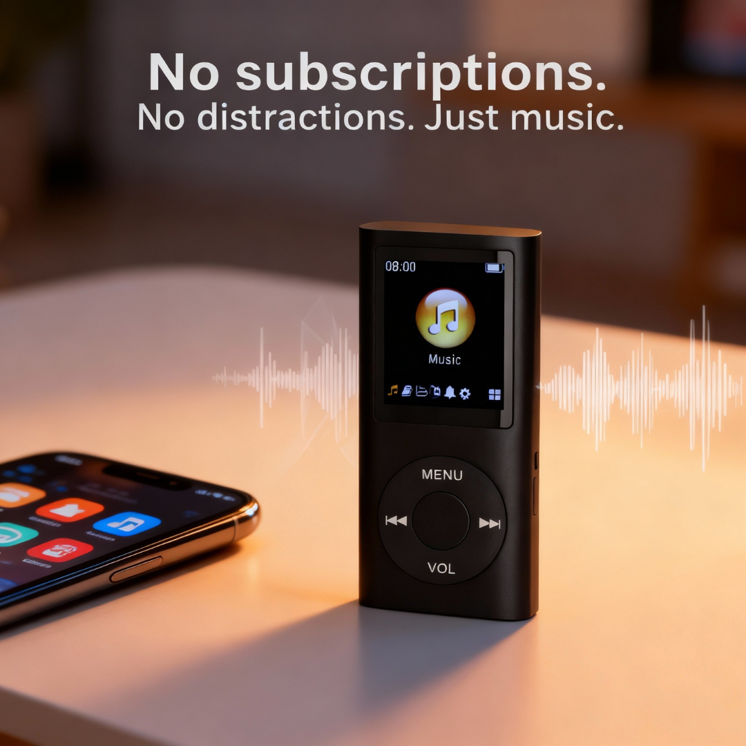 复古音乐播放器 – 经典设计紧凑型64GB MP3播放器