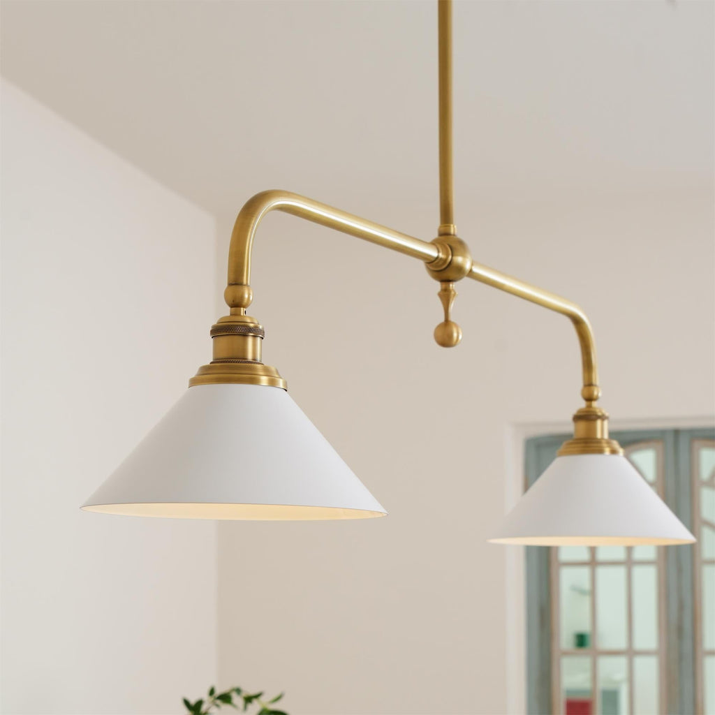 AstraVex Vintage Glass Pendant Light With White Shade
