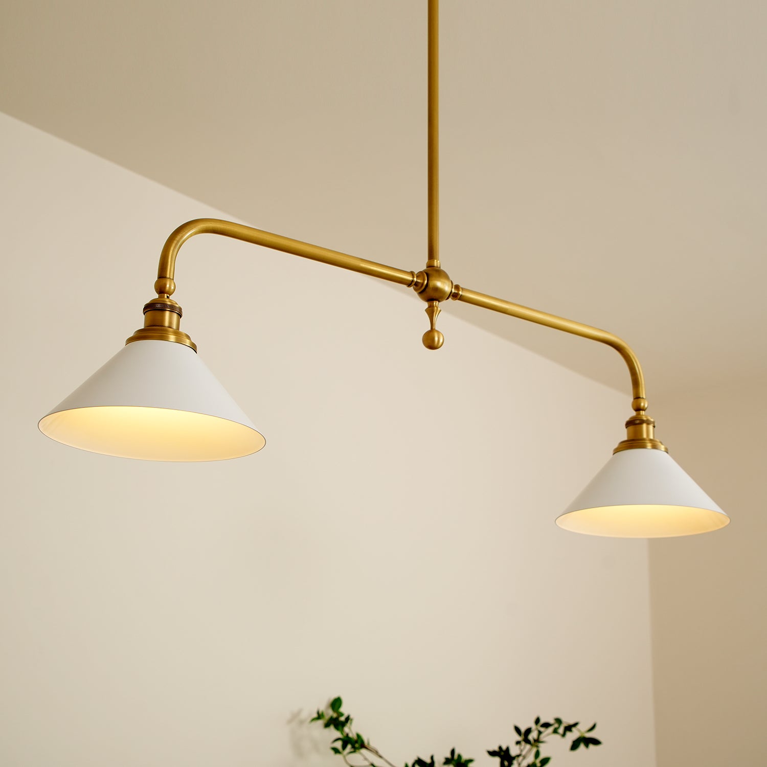 AstraVex Vintage Glass Pendant Light With White Shade
