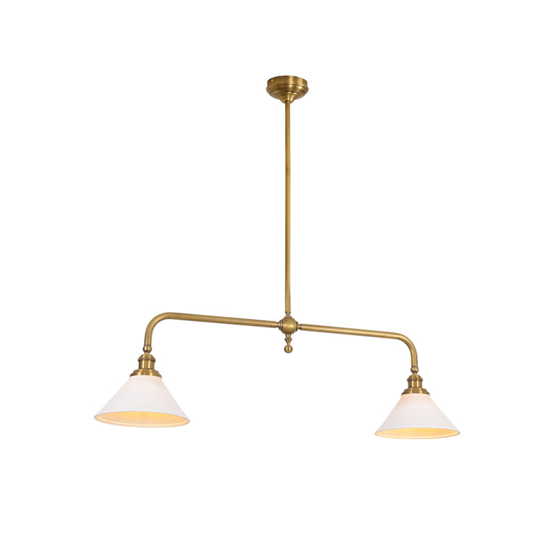 Lámpara colgante de vidrio vintage AstraVex con pantalla blanca