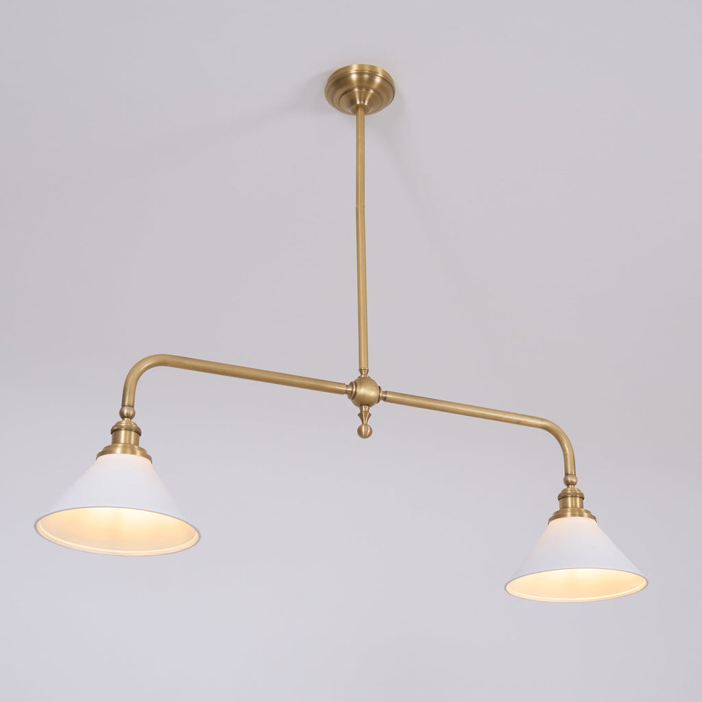 AstraVex Vintage Glass Pendant Light With White Shade