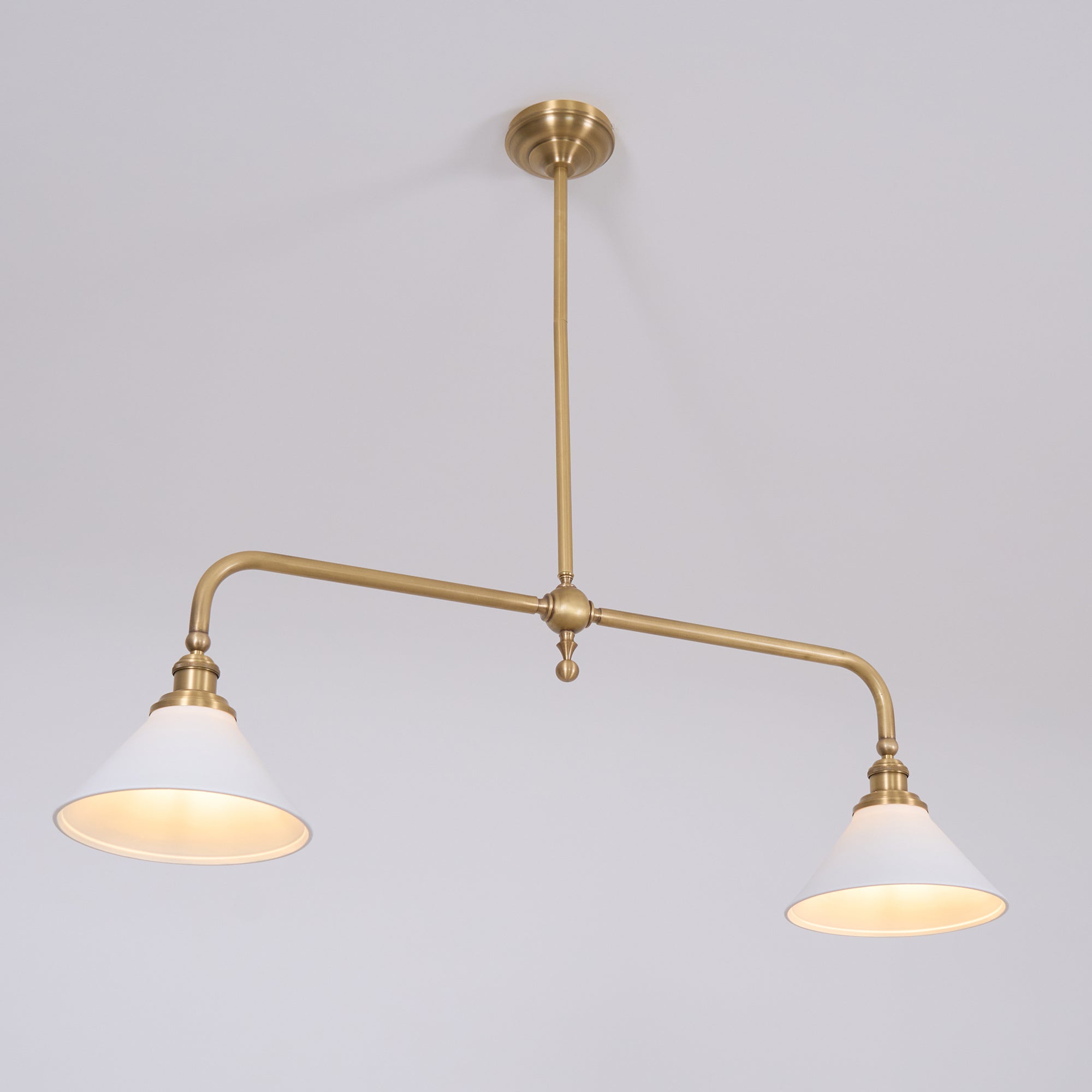 Lámpara colgante de vidrio vintage AstraVex con pantalla blanca