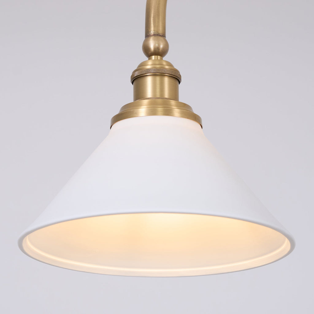 AstraVex Vintage Glass Pendant Light With White Shade