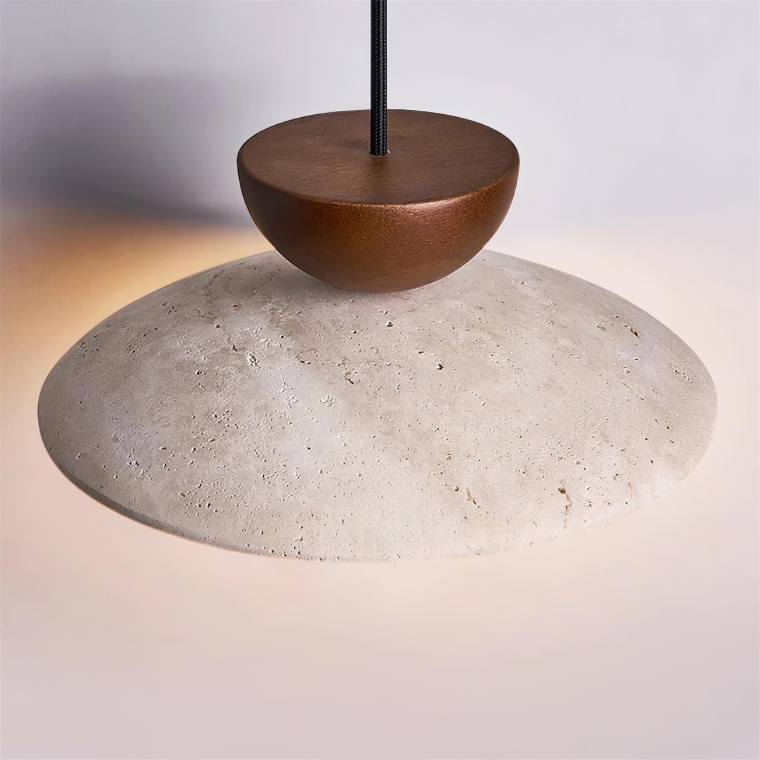 Aurea Pendant Lights In Travertine For Dining Rooms And Hallways