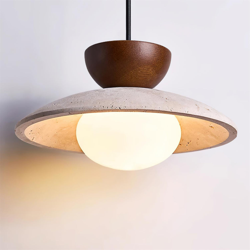 Aurea Pendant Lights In Travertine For Dining Rooms And Hallways