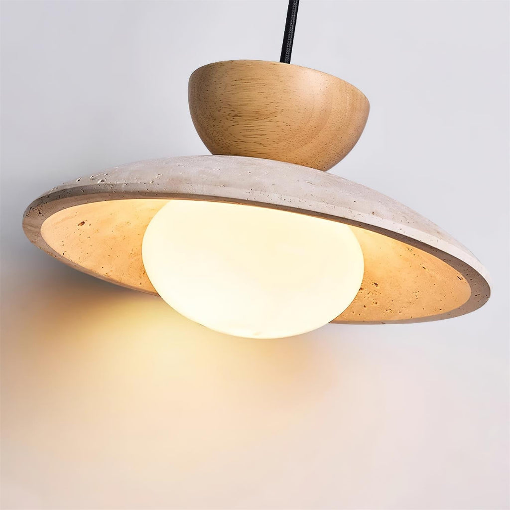 Aurea Pendant Lights In Travertine For Dining Rooms And Hallways