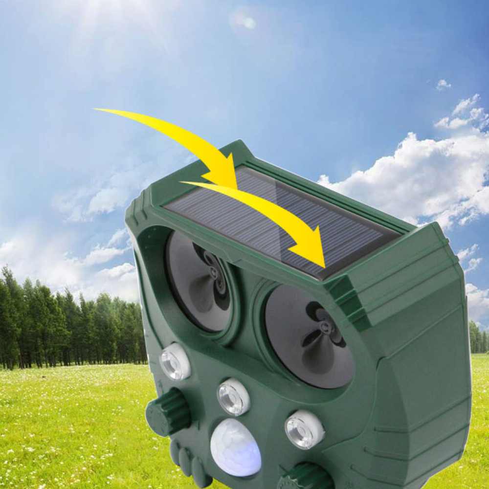 VerdantWave Outdoor Ultrasonic Deterrent For Cats, Pigeons, And Foxes