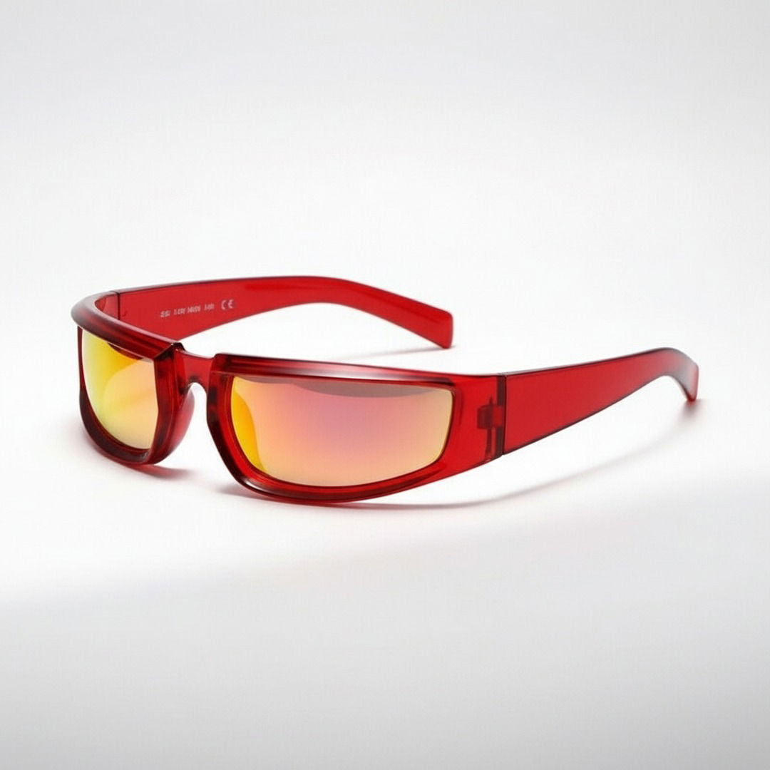 Lunettes de soleil unisexes punk en plastique, design carré luxueux avec protection UV400