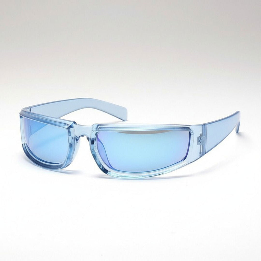 Lunettes de soleil unisexes punk en plastique, design carré luxueux avec protection UV400