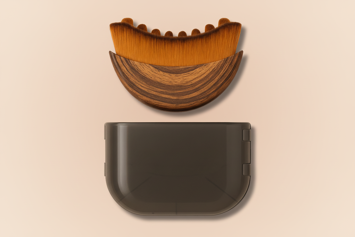 Facial Contouring Brush For Puff Reduction And Lift