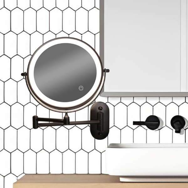 Miroir de maquillage LED NovaBeam avec grossissement pour maquillage et salle de bain