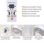 Maschera LED Photon con pezzo per il collo, LED a sette colori per uso domestico, rughe