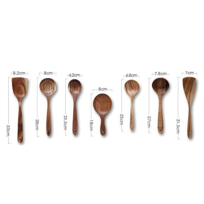 Conjunto de Utensílios de Cozinha em Teca Hearthwood para Cozinha Diária