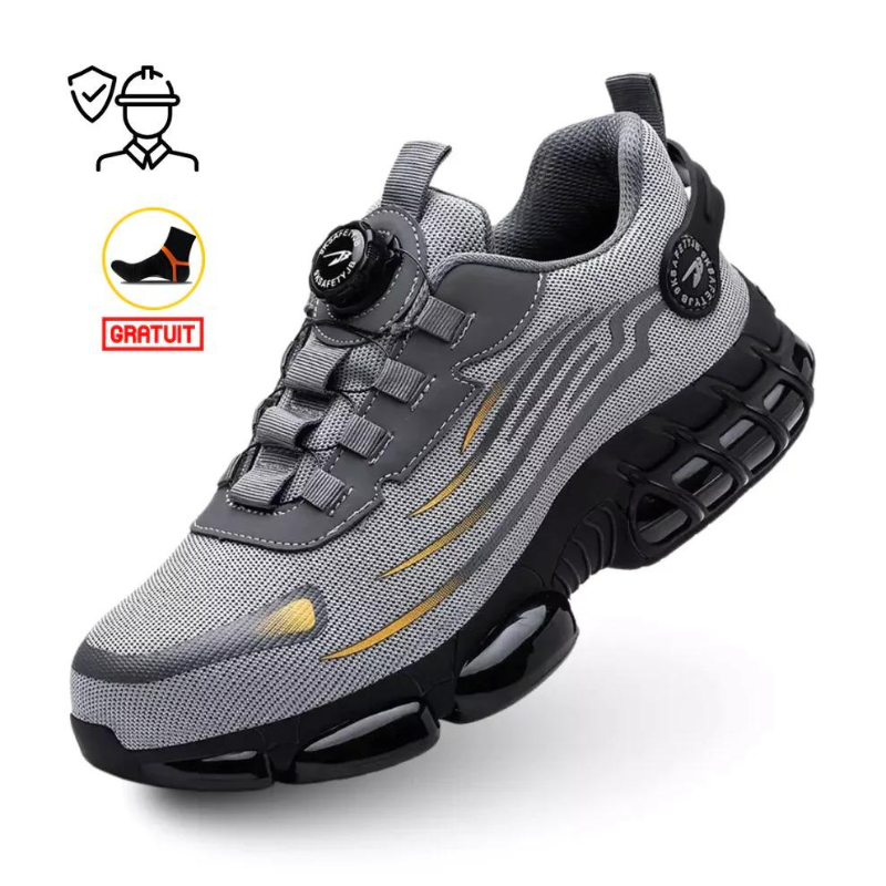 Zapatos de Trabajo TerraGuard con Comodidad Acolchonada y Punta de Acero para Todo el Día