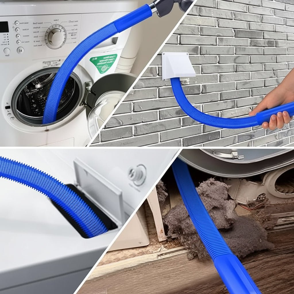 Accessoire d'aspirateur flexible pour nettoyage de conduit de sèche-linge contre les peluches